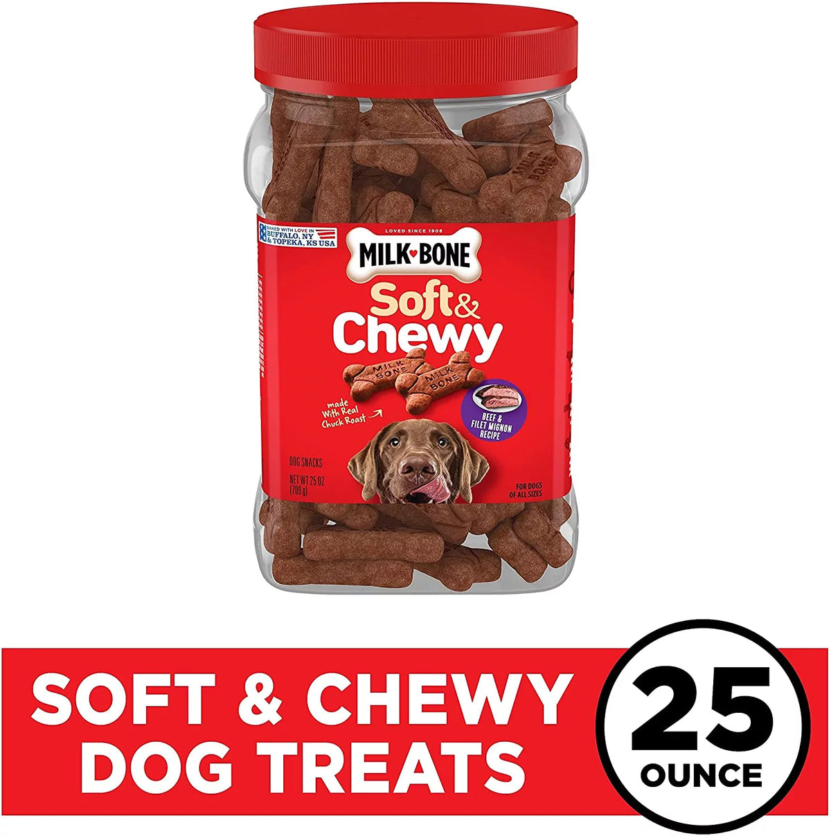 Soft & Chewy Beef Dog Treats 25 Ounces Y9401
