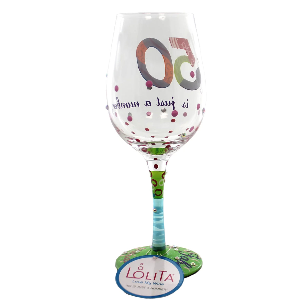 Hand Painted Wine Glass J523261